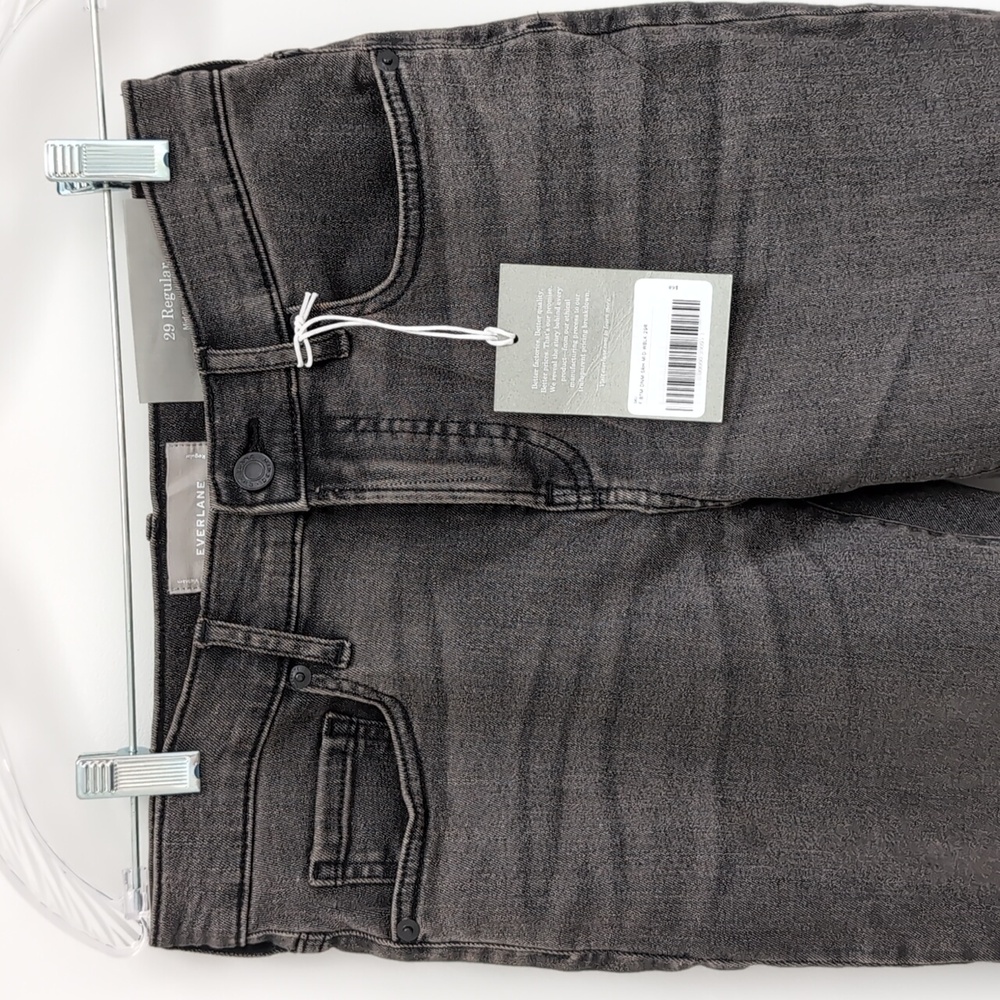 Everlane Mid Rise Skinny Washed Black Jeans - Picture 2 of 7